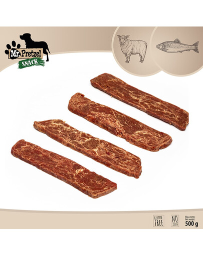 MR. PRETZEL Filet iš avienos ir žuvies 500g skanėstas šuniui