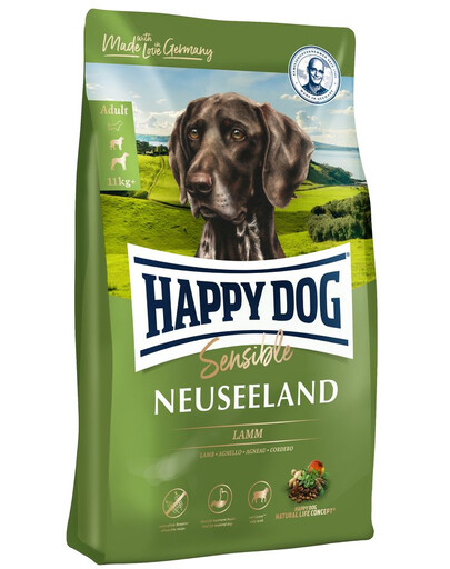 HAPPY DOG Supreme Nowa Zelandia 12.5 kg + 1 kg NEMOKAMAI