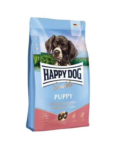 HAPPY DOG Sensible Puppy Lašiša ir bulvės – 4 kg sausas maistas šuniukams