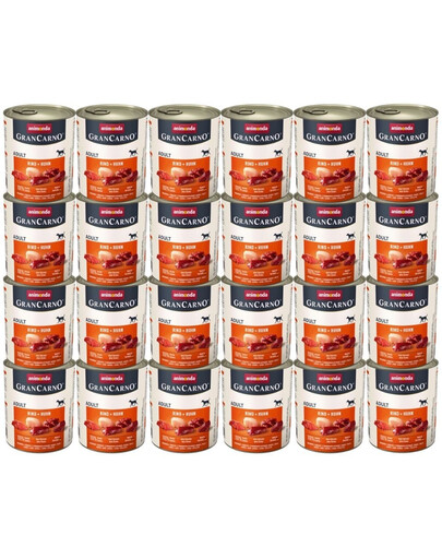 ANIMONDA GranCarno Jautienos ir vištienos rinkinys, 24 x 800 g