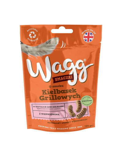 WAGG su kepamų dešrelių skoniu, 3 x 125 g, skanėstai šunims