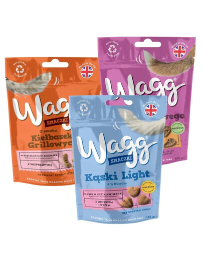 WAGG Mix 3 x 125 g skonių šunų skanėstų