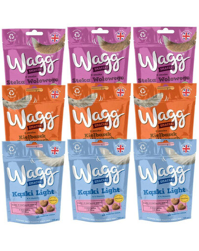 WAGG Mix skonių 9x125g skanėstai šunims