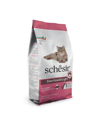 SCHESIR Original Sterilized and Light 10 kg sausas maistas katėms po sterilizacijos, lengvai virškinamas
