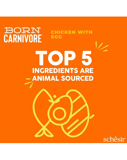 SCHESIR Born Carnivore Vištiena su kiaušiniu, 1,25 kg, sausas maistas suaugusiems katėms
