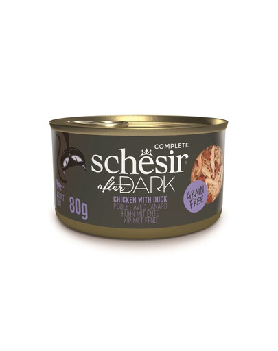 SCHESIR After Dark Vištiena antienos sultinyje – 80 g šlapio maisto katėms