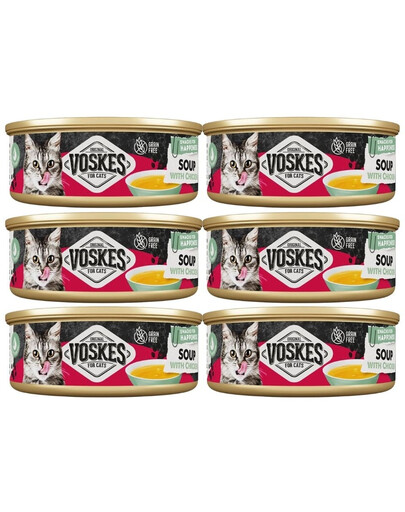 VOSKES Soup with Chicken 6x50 g vištienos sriuba katėms