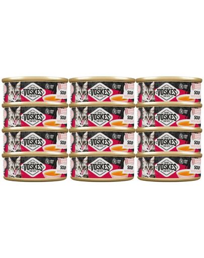 VOSKES Soup with Salmon 12x50 g lašišos sriuba katėms