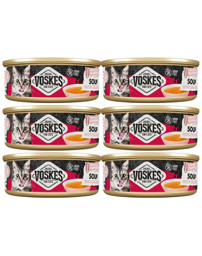 VOSKES Soup with Salmon 6x50 g lašišos sriuba katėms