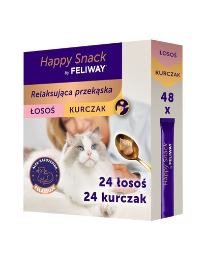 FELIWAY Happy Snack Mix Chicken and Salmon 48x15 g raminanti užkandis visiems katėms