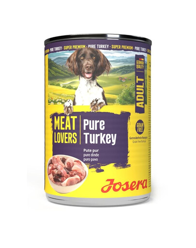 JOSERA Meat Lovers Pure Turkey 400 g kalakutiena, šlapias šunų maistas