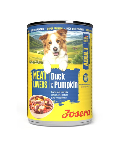 JOSERA Meat Lovers Menu Duck and Pumpkin 400 g Antis ir moliūgas, šlapias šunų maistas