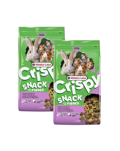 VERSELE-LAGA Crispy Snack with Fibres 2x550g skanėstai, turintys skaidulų, triušiams ir graužikams