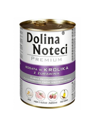 DOLINA NOTECI Premium su triušiena ir spanguolėmis 6 × 400 g