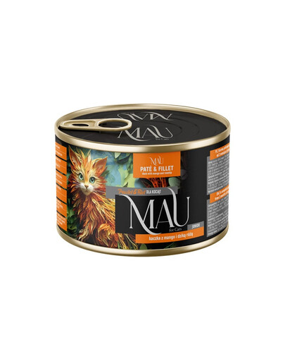 MAU Pasztet i Filet Kaczka z mango i dziką różą 185 g mokra karma dla kociąt