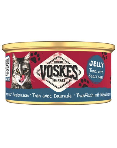 VOSKES Jelly Tuna with Seabream 85 g Tunas su doradu želatinoje, papildomas maistas katėms