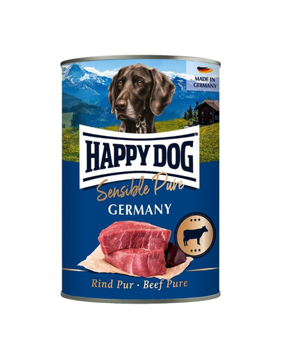 HAPPY DOG Sensible Pure Germany jautiena, 6 x 400 g, drėgnas ėdalas šunims