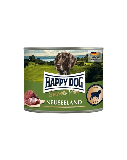 HAPPY DOG Sensible Pure New Zealand ėriena, 12 x 200 g, drėgnas pašaras šunims