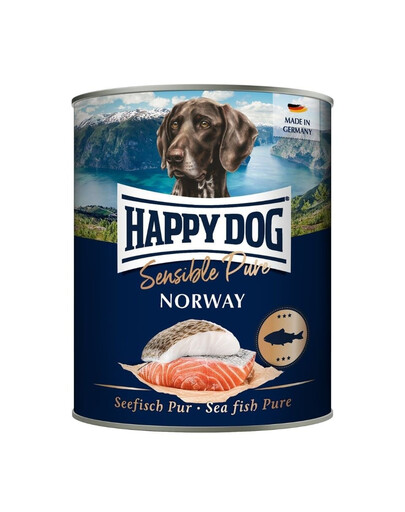 HAPPY DOG Sensible Norway Ryba 12x800 g šlapias šunų maistas