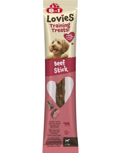 8IN1 Lovies Training Treats Beef Stick 15g przysmak treningowy dla psa kabanosy z wołowiny