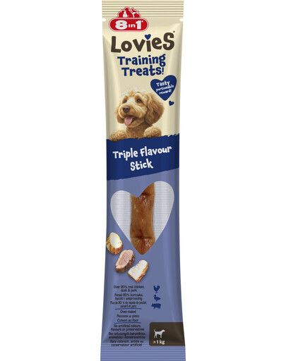 8IN1 Lovies Training Treats Triple Flavour Stick 15g przysmak treningowy dla psa