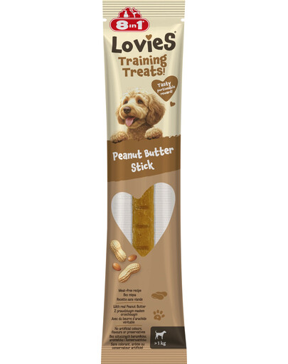 8IN1 Lovies Training Treats Peanut Butter Stick 15g przysmak treningowy dla psa z batatem i masłem orzechowym