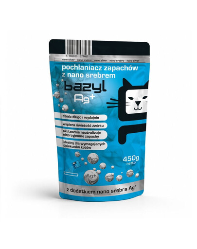Ag+ Bentonitowy pochłaniacz zapachów dla kotów 450 g