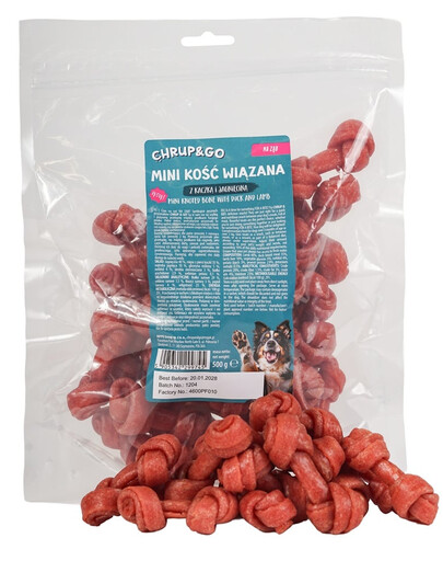 CHRUP&GO Mini kość wiązana z kaczką i jagnięciną 500 g przysmak dla psa