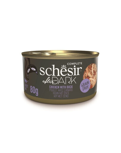 SCHESIR After Dark Vištiena sultinyje su antis 12x80 g drėgnas maistas katėms