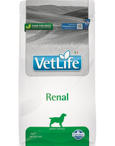 FARMINA Vet Life Renal Dog 2 kg šunų maistas, skirtas šunims, sergantiems inkstų ligomis + FARMINA Vet Life Dental Treat Renal Medium/Maxi 100 g (7 vnt) NEMOKAMAI!