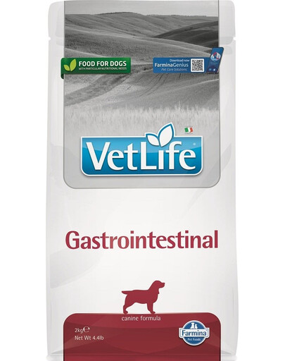 FARMINA Vet Life Gastrointestinal Dog 2 kg šunų maistas, skirtas tiems, kurie turi virškinimo problemų + FARMINA Vet Life Dental Treat Gastrointestinal Medium/Maxi 100 g (7 vnt.) NEMOKAMAI!