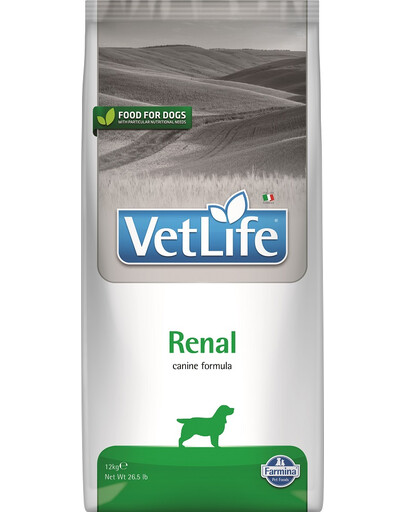 FARMINA Vet Life Renal Dog 12 kg šunų maistas, skirtas šunims, sergantiems inkstų ligomis + 3 x FARMINA Vet Life Dental Treat Renal Mini 60 g (7 vnt) NEMOKAMAI !