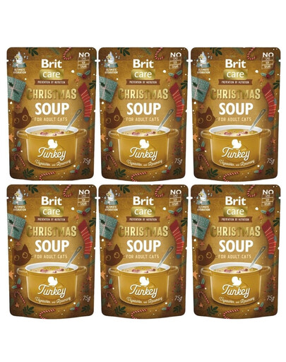 BRIT Care Cat Christmas Soup Turkey 6x75g zupa z indykiem i warzywami dla kotów