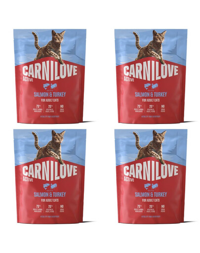 CARNILOVE Active Cat Salmon and Turkey Adult 4x400 g łosoś i indyk, dla wszystkich kotów dorosłych