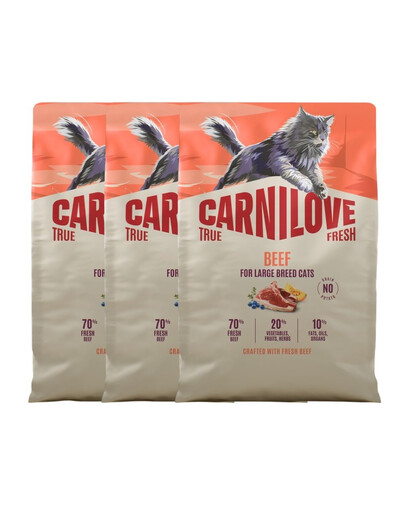 CARNILOVE True Fresh Cat Beef Adult Large 2 kg wołowina, dla kotów dużych ras