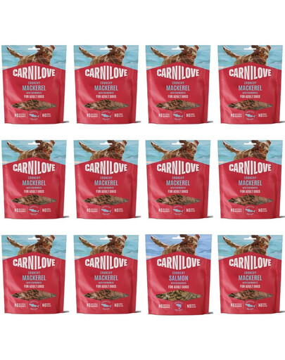 CARNILOVE Dog Crunchy Snack Mackerel 12x200g chrupiące przysmaki z makrelą dla dorosłych psów