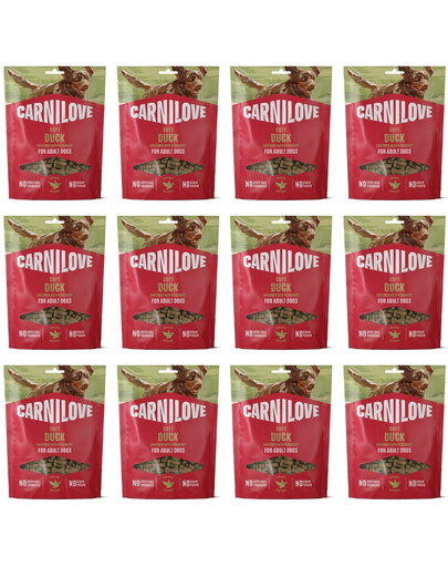 CARNILOVE Dog Soft Snack Duck 12x200g miękkie przysmaki z kaczką dla dorosłych psów