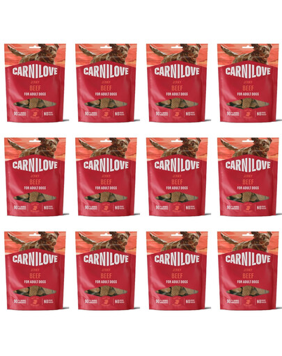 CARNILOVE Dog Jerky Beef Fillet 12x100g skanėstai su jautiena suaugusiems šunims