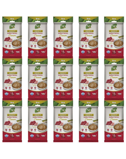 N&D PRIME Adult Healthy & Tasty Cream su vištiena ir tunu katėms 15x60 g