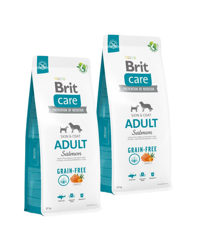 BRIT Care Grain-free Adult karma sucha z łososiem 2 x 12 kg