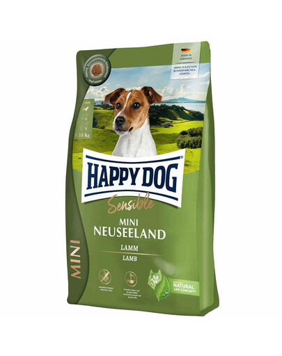 HAPPY DOG Sensible Mini Neuseeland 20 kg (2 x 10 kg) su ėriena