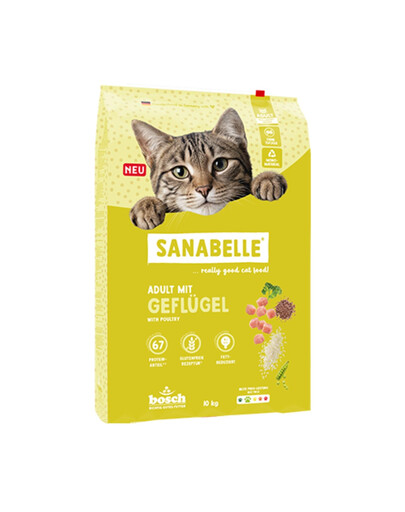SANABELLE Classic Adult with Poultry 10 kg sucha karma z drobiem dla dorosłych kotów