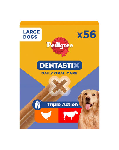DentaStix (duże rasy) przysmak dentystyczny dla psów 56 szt. - 8x270g