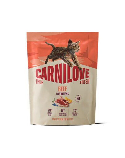 CARNILOVE True Fresh Cat Beef Kittens 400 g wołowina, dla kociąt wszystkich ras