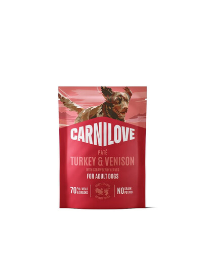 CARNILOVE Dog Pouch Turkey and Venision 300g karma mokra indyk i bażant dla dorosłych psów