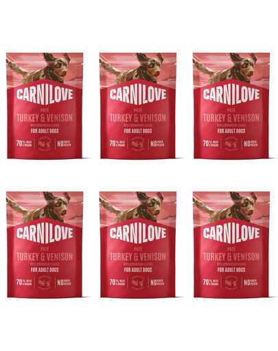 CARNILOVE Dog Pouch Turkey and Venision 6x300g karma mokra indyk i dziczyzna dla dorosłych psów