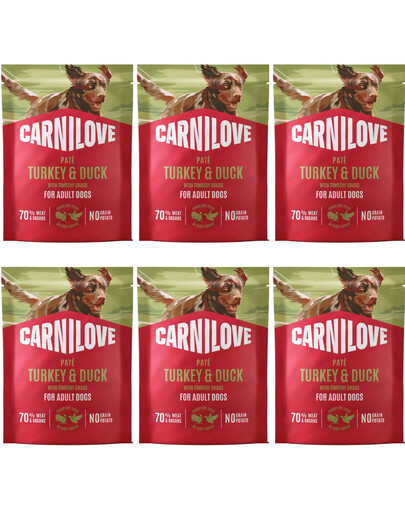 CARNILOVE Dog Pouch Turkey and Duck 6x300g karma mokra indyk i kaczka dla dorosłych psów