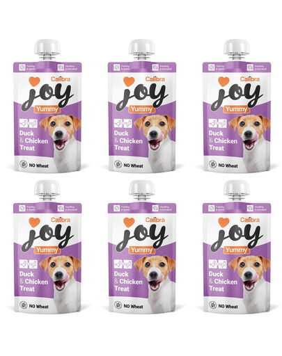 CALIBRA Joy Dog Yummy Duck and Chicken Treat 6x100 g kurczak i kaczka, pasta mięsna dla psów