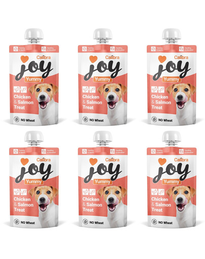 CALIBRA Joy Dog Yummy Chicken and Salmon Treat 6x100 g kurczak i łosoś, pasta mięsna dla psów