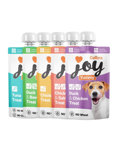 CALIBRA Joy Dog Yummy Zestaw Past Mięsnych dla Psa Mix Smaków 5 x 100g